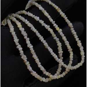 Perles de diamant jaune clair fantaisie 100% naturelles non taillées 2-3 mm, qualité AAA+, pépites brutes de haute qualité pour la fabrication de bracelets - Product Image 5