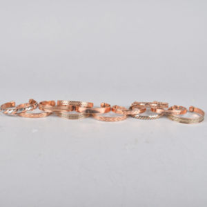 Bulk Wholesale Assortment <b>Pure</b> <b>Copper</b> Magnetic Cuff <b>Bracelets</b> Mixed Designs Lot Fashion Bangles Twisted Textured Plain Styles - Product Image 1