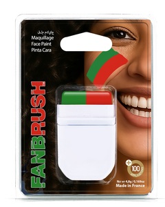 Pennelli a ventaglio per il trucco del Campionato del Mondo di calcio, all'ingrosso per distributori, prodotti in Francia, 48 paesi, colori e loghi personalizzabili - Product Image 1