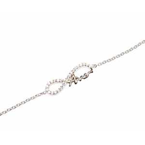 Pulsera de Plata de Ley 925 con Diseño Infinito en Blanco con Grabado 'Mamá', un Bonito Regalo para Mamá - Product Image 2