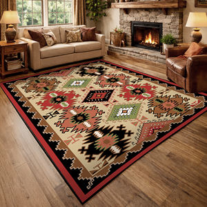 Alfombra de Salón Estilo Kilim con Estampado Digital Roma Bamboo, Base de Algodón Antideslizante y Acolchada, Alfombra Tribal, Venta al Por Mayor OEM ODM - Product Image 4