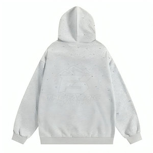 High Quality Winter Casual Wear Basic 100% Cotton Rhinestone Hoodie Designed for <b>Comfort</b> Style Great Relaxed Outings Breathable - Product Image 2