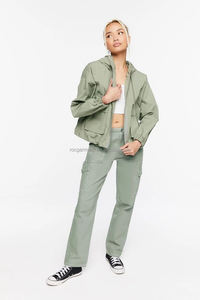 Hot Selling Custom Zipper Spring <b>Jacket</b> Windproof <b>Lightweight</b> <b>Women</b> <b>s</b> Oversized Windbreaker - Product Image 2