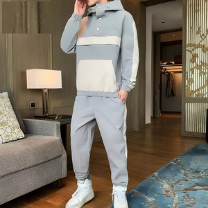 Survêtement personnalisé avec logo, pantalon de jogging coupe-vent respirant, ensemble deux pièces pour hommes, prix avantageux - Product Image 4