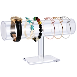 Soporte de exhibición de joyería de acrílico transparente desmontable en forma de T de moda Perspex pulsera brazalete soporte de exhibición para tienda - Product Image 2