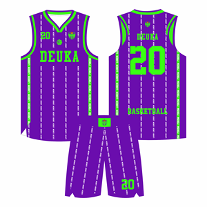 ชุดบาสเก็ตบอลผู้ใหญ่แบบเจอร์ซีย์และกางเกงขาสั้น ผ้าโพลีเอสเตอร์ 100% พิมพ์ลาย ราคาขายส่ง พร้อมปักชื่อและหมายเลขตามสั่ง - Product Image 1