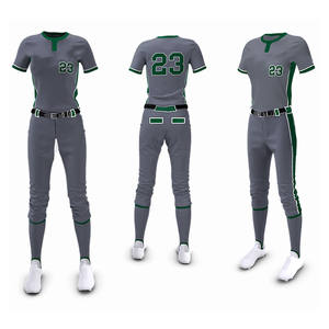 สีเทา2025ที่มีความคมชัดสีเขียวชุดทีมกีฬาใส่สบายเหมาะกับชายและหญิงชุดซอฟต์บอล - Product Image 1