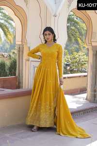 Indian Pakistani Readymade Faux Georgette Zari Lentejuelas Bordado Mangas completas Bordado Cut-Work Leranath Fasion 2017 - Product Image 4
