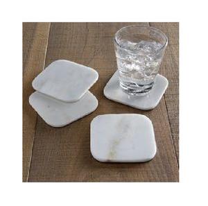 Sous-verres en marbre Premium Handmade Round Stone Drinkware Accessoire Durable Élégant Table basse à manger Choix parfait - Product Image 3