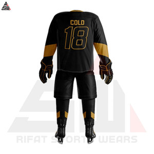 Ensembles d'uniformes de hockey sur glace dernier modèle taille et couleur/logo personnalisés 100% polyester respirant à séchage rapide pour adulte unisexe - Product Image 3