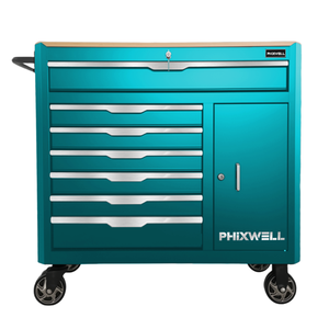 Chariot de rangement d'outils pour atelier PHIXWELL, nouveau, avec plateau <span class=keywords><strong>en</strong></span> <span class=keywords><strong>bois</strong></span>, <span class=keywords><strong>kit</strong></span> d'outils de réparation automobile - Product Image 1