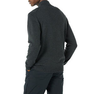 Sweat-shirt à manches longues zippé quart de zip en coton mélangé respirant et à séchage rapide de haute qualité pour hommes, vente en gros OEM - Product Image 2