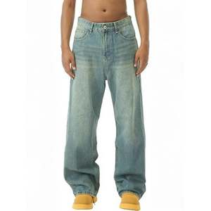 Street <b>Elastic</b> <b>Jeans</b> <b>Men</b> Denim Cargo Pants Wash Solid Color Multi Pockets Casual Mid <b>Waist</b> Trousers Slim Fit Daily Wear Joggers - Product Image 6
