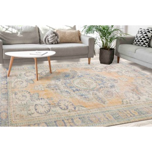 Tapis moutarde, Tapis imprimé, Tapis de décoration de bureau, Petit tapis, Tapis doux, Tapis doux non tissé - Product Image 1