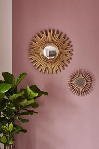 Miroir mural décoratif de ferme rustique pour la décoration de la maison Miroir rond vintage pour chambre et salon - Product Image 4