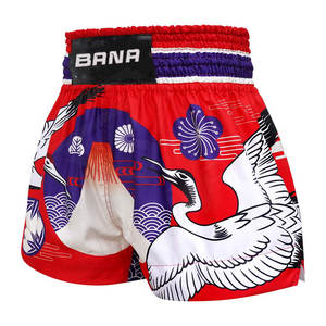 Short MMA de boxe imprimé par sublimation en polyester et coton extensible décontracté pour hommes, vêtements de sport pour arts martiaux - Product Image 2