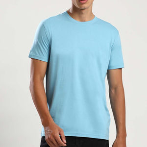 Top Design Anti-Wrinkle <b>Men's</b> <b>Short</b> <b>Sleeve</b> T-<b>Shirts</b> 100% Cotton Hot Selling <b>White</b> Colored Worested Fabric Blank Neck - Product Image 4