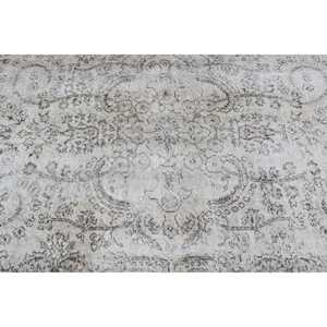 พรมวินเทจตุรกี ขนาด 4.6x8.4 ฟุต (139x256 ซม.) พรมขนสัตว์สีเทา - Product Image 5