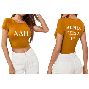 Haut court d'été en coton spandex à impression personnalisée pour femmes anti-rides respirant - Product Image 3