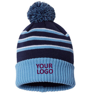 Bonnet d'hiver en tricot jacquard avec étiquette tissée, style slouchy, en mélange acrylique, pour homme, femme et enfant, tailles disponibles - Product Image 2