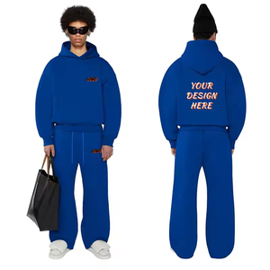 Conjunto Deportivo de Dos Piezas Unisex de Alta Calidad, Ligero y Transpirable, de Algodón, con Capucha, Logotipo Personalizado, para Invierno, Fitness y Jogging - Product Image 1