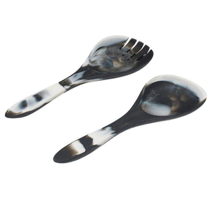 Ensemble de couverts à salade en résine colorée, vibrante, faite à la main, 100% résine, pour la maison et l'hôtel, comprend une cuillère à glace, un service à salade - Product Image 3