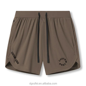 Pantalones cortos deportivos de baloncesto de corte dividido para gimnasio de calle alta para hombre con impresión personalizada, cintura de malla de secado rápido, cordón sólido 7 entrepierna - Product Image 4