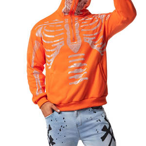 Sudaderas con capucha con diamantes de imitación a precio barato de nuevo diseño hecho a medida servicio OEM sudaderas con diamantes de imitación para hombres PROVEEDOR DE SERVICIOS OEM - Product Image 4