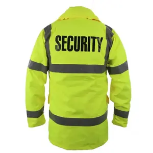 Veste de sécurité réfléchissante pour la nuit, logo personnalisé du fabricant, veste de sécurité coupe-vent pour hommes, veste de sécurité personnalisée coupe-vent - Product Image 4