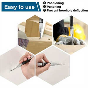 KeraForm Punzón Automático de Acero Reforzado de 5 Pulgadas con Resorte, Punzón Central con 2 Puntas Adicionales en Forma de V, Tensión Ajustable - Product Image 5