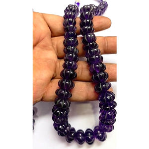 6 brins d'améthyste naturelle lisse plaine 14-16mm Rondelle Melon perles lisses 3160 cts pierres précieuses sculpture 16 pouces US $222 pour tous - Product Image 2