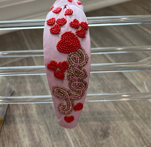 Serre-tête perlé pour la Saint-Valentin Accessoire de fête élégant - Product Image 1