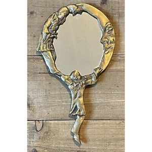 Top Quality Metal Brass Material Hand <b>Mirror</b> Marvelous Design Home Decorative Hand <b>Mirror</b> Perfect Choice For Daily Makeup - Product Image 1