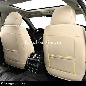 Funda de Asiento de Coche Universal de Cuero Sintético Xiangta 5D, Accesorios Interiores para Coche, Impermeable, Juego Completo de Fundas para Cinco Asientos - Product Image 4