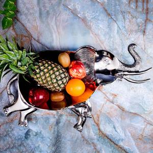 Design luxueux plateau de service bol de fruits forme d'éléphant plateau en aluminium maison et hôtel serveurs de fruits décoratifs bols - Product Image 3