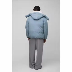 Veste matelassée en toile surdimensionnée à capuche zippée de qualité supérieure pour homme, chaude pour l'hiver, personnalisée, matelassée, imperméable, séchage rapide - Product Image 2