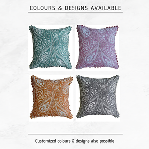 Fundas De Almohada hechas en la India más vendidas 45 cm X 45 cm Fundas de cojines decorativas personalizadas para comedor y uso de cojines de asiento - Product Image 5