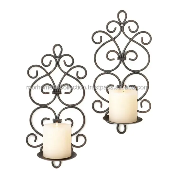 High on Demand New Metal Wall Tealight Holder Set of 2 for Modern Home Office and Hotel Decoration