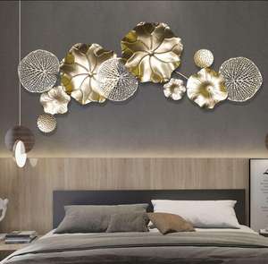 Creative Wall Art for Home Hotel Restaurant <b>Living</b> <b>Room</b> <b>Decoration</b> Golden Color Stylish Flowers Design Wall Mounted Hanging Arts - Product Image 6