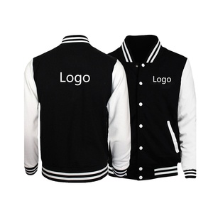 OEM Custom Logo Embroidery <b>Bomber</b> <b>Jackets</b> Leather Sleeves Retro Letterman Baseball <b>Varsity</b> <b>Jacket</b> for <b>Men</b> - Product Image 5
