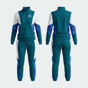 Conjuntos Deportivos Casuales de Invierno para Mujer de Secado Rápido, Servicio OEM ODM, Pantalones Deportivos y Sudadera con Cremallera 100% Algodón - Product Image 2