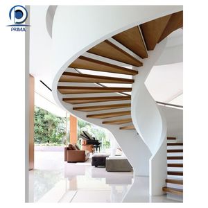 Escalera curva perfecta para <span class=keywords><strong>pasillos</strong></span> estrechos, habitaciones pequeñas que ofrecen un movimiento conveniente y una apariencia elegante - Product Image 5