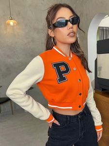 Veste de baseball en laine à manches longues pour femmes, best-seller, nouvelle collection - Product Image 6