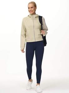Sudadera con Capucha Deportiva para Mujer, de Poliéster/Algodón, Felpa, Invierno, Fitness, Informal, Estilo Corto, con Cremallera, Personalizable - Product Image 6