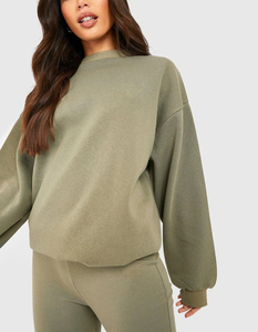 Sudadera de Mujer de Diseño Nuevo, Talla Grande, Estilo Lavado Ácido, Forro Polar de Poliéster/Algodón, Informal, Moderna, de Color Sólido - Product Image 3