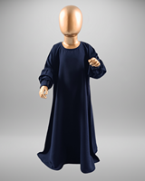 Abaya pour enfants, grande taille, pour bébés filles, style modeste islamique, longueur au sol, coupe ample, en polyester respirant et à séchage rapide, pour mariage et fête