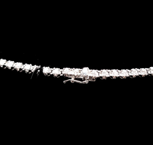 Cadena de tenis con diamantes cultivados en laboratorio de 5,00 quilates personalizada en oro de 14 quilates, collar de regalo de aniversario para hombres y mujeres, joyería Premium - Product Image 5