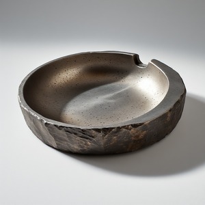 Handcrafted Metal Ashtray with Floral Engraving Polished Finish Eco-Friendly & Durable for Elegant Home & Office Decor - Product Image 5