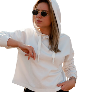 เสื้อสเวตเตอร์มีฮู้ดสำหรับผู้หญิง, เสื้อกันหนาวมีฮู้ดผ้าฟลีซปักและพิมพ์ลายผ้าฝ้ายโพลีเอสเตอร์ GSM 280 100% มีโลโก้ด้านหน้า - Product Image 1