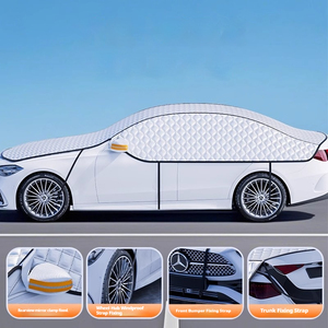 Housse de voiture en film d'aluminium épaissi <span class=keywords><strong>Pare</strong></span>-soleil <span class=keywords><strong>Protection</strong></span> solaire complète des fenêtres Imperméable Universel Anti-gel - Product Image 2